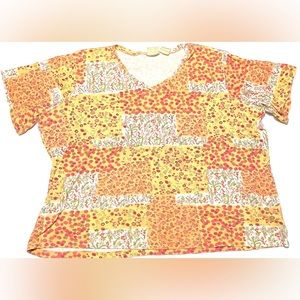 Rebecca Malone 3XL Floral Patch Shirt